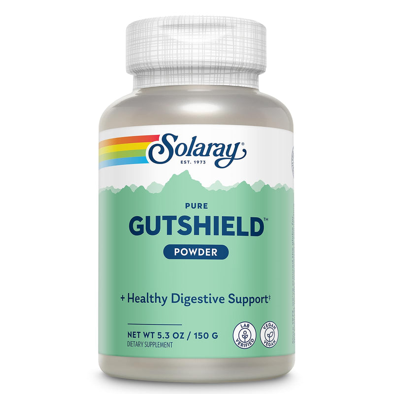 SOLARAY GutShield Powder, 150 g | Gut Health & Immune Support, L Glutamine, Vitamin C & Zinc, Lab Verified