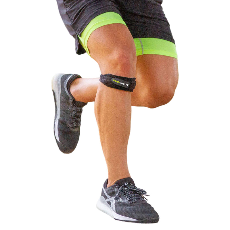 BraceAbility Patellar Tendon Support Strap - Knee Stabilizer Brace with Adjustable Band for Patella Tendonitis, Osgood Schlatter, Soccer, Basketball, Running, Jumper's Knee, Tennis, Volleyball (XS) X-Small - BeesActive Australia