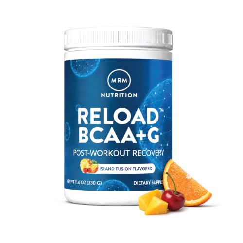 MRM BCAA+G Reload Post-Workout Powder - Island Fusion, Keto - 26 Servings 11.6 Ounce