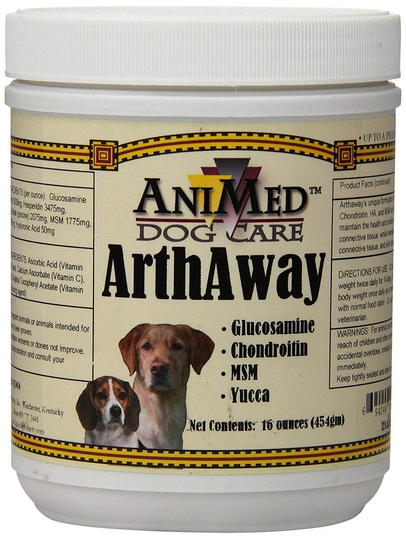 AniMed Arthaway Powder Joint Tissue Supplement for Dogs, 16-Ounce - PawsPlanet Australia