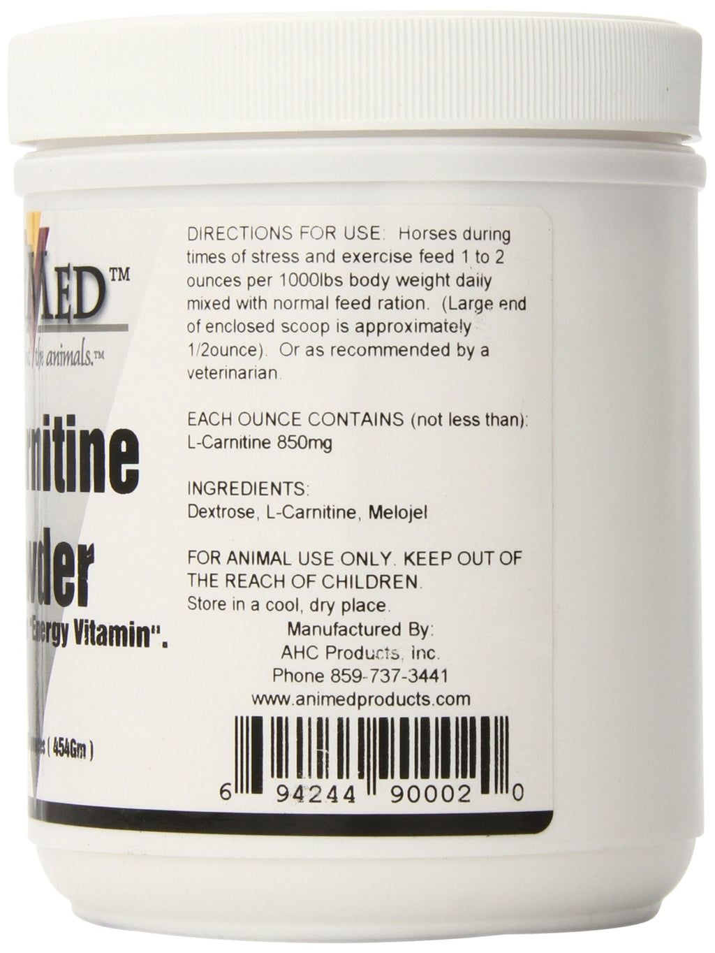 AniMed L-Carnatine 850mg Per Ounce for Horses, 16-Ounce