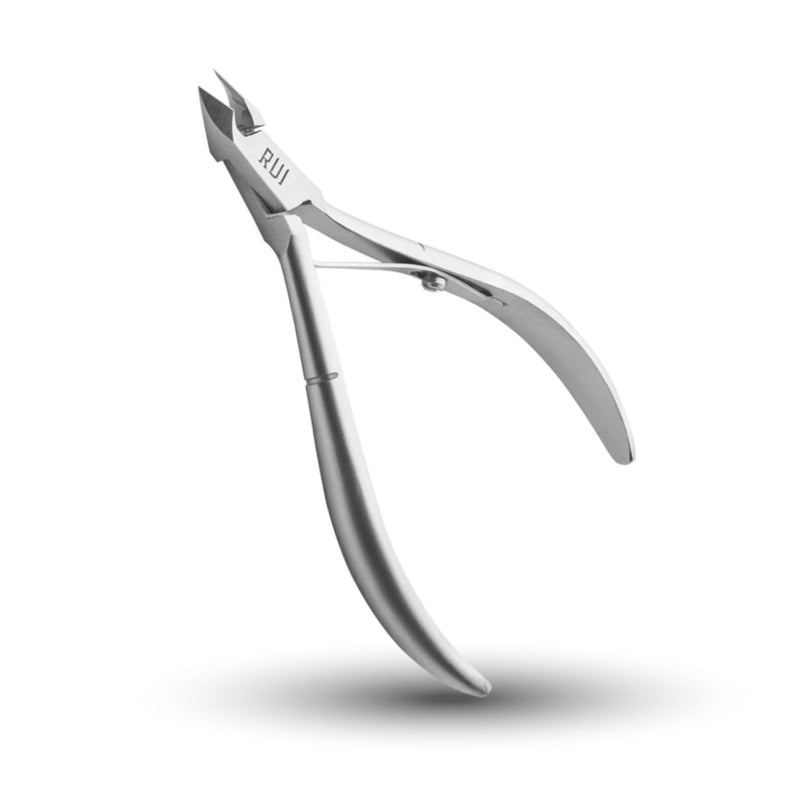 Rui Smiths Professional Cuticle Nippers | Precision Surgical-Grade Stainless Steel Cuticle Trimmer, French Handle, Single Spring, 4mm Jaw (Quarter Jaw) Single Spring 4mm Jaw