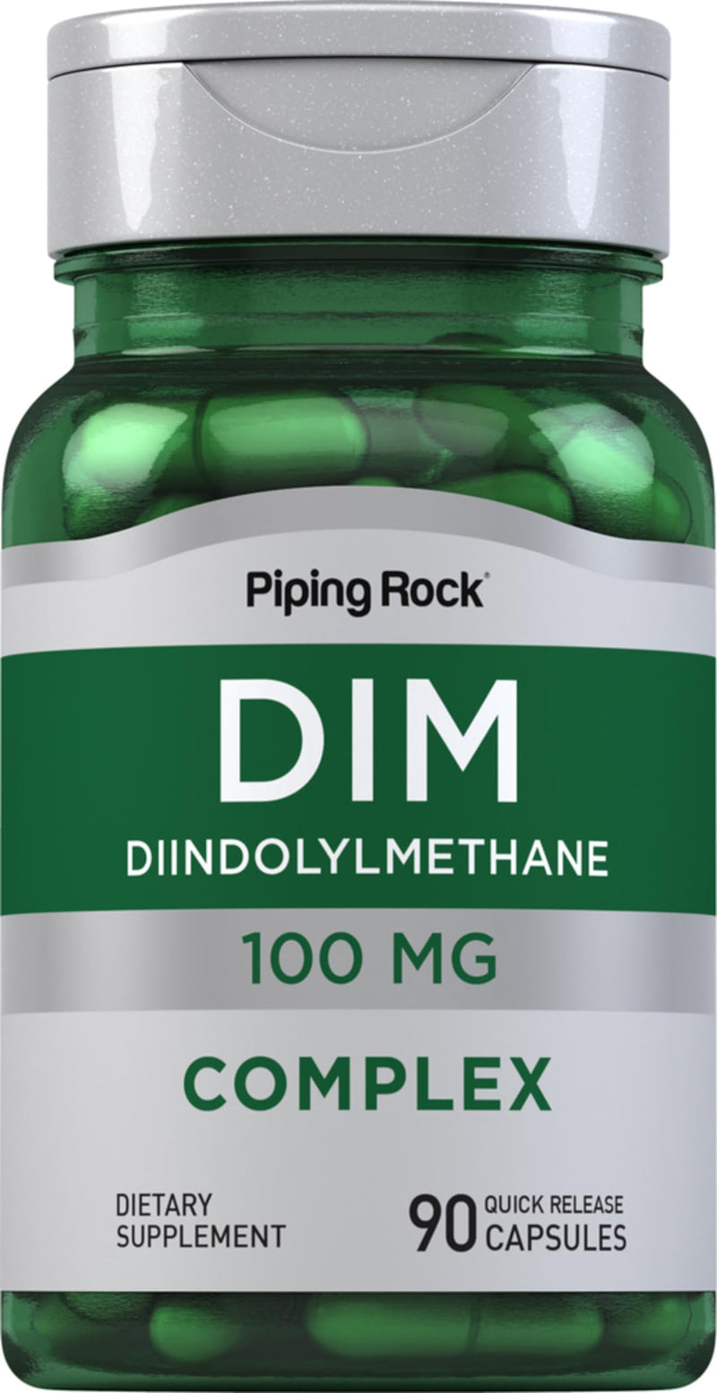 Piping Rock DIM Complex Supplement | 100 mg | 90 Capsules | Diindolylmethane Formula | Non-GMO & Gluten Free