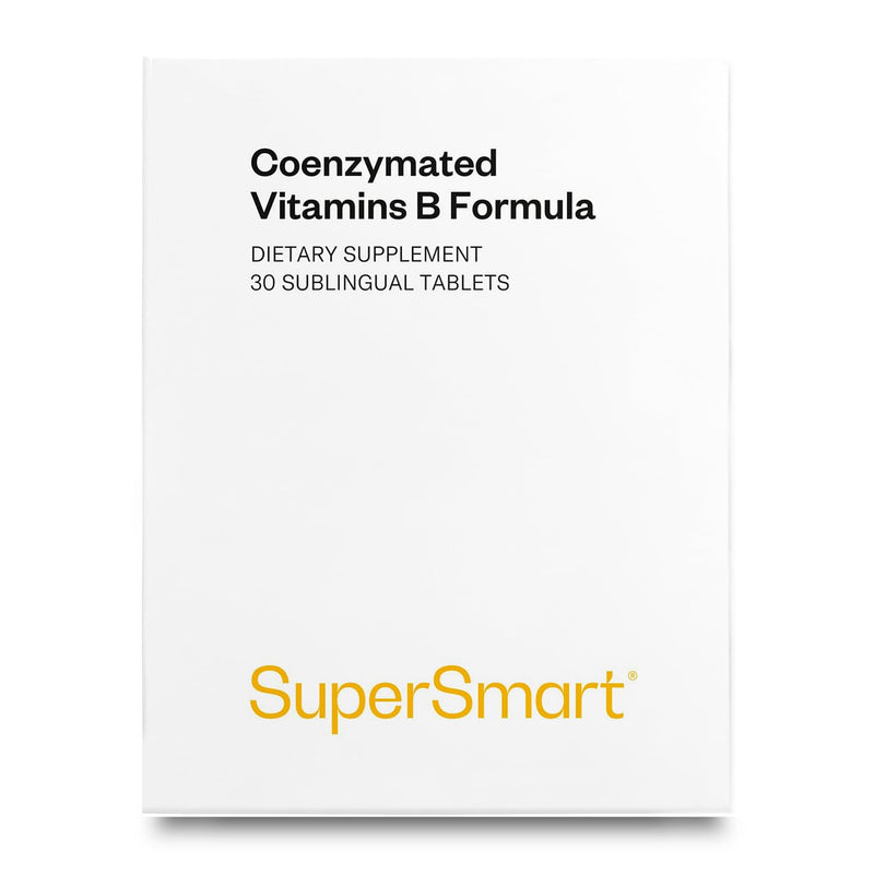 Supersmart - Coenzymated B Formula - Contains All the B Group Vitamins - Five Times More Active | Non-GMO & Gluten Free - 30 Tablets