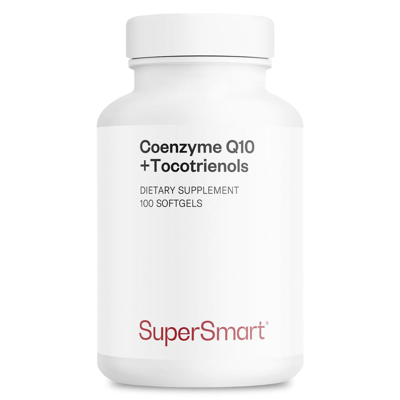 Supersmart - Coenzyme Q10 + Tocotrienols 300mg per Day (Patented & Bioavailable) - CoQ10 Supplement with Tocotrienols - Palm Oil Extract | Non-GMO & Gluten Free - 100 Softgels