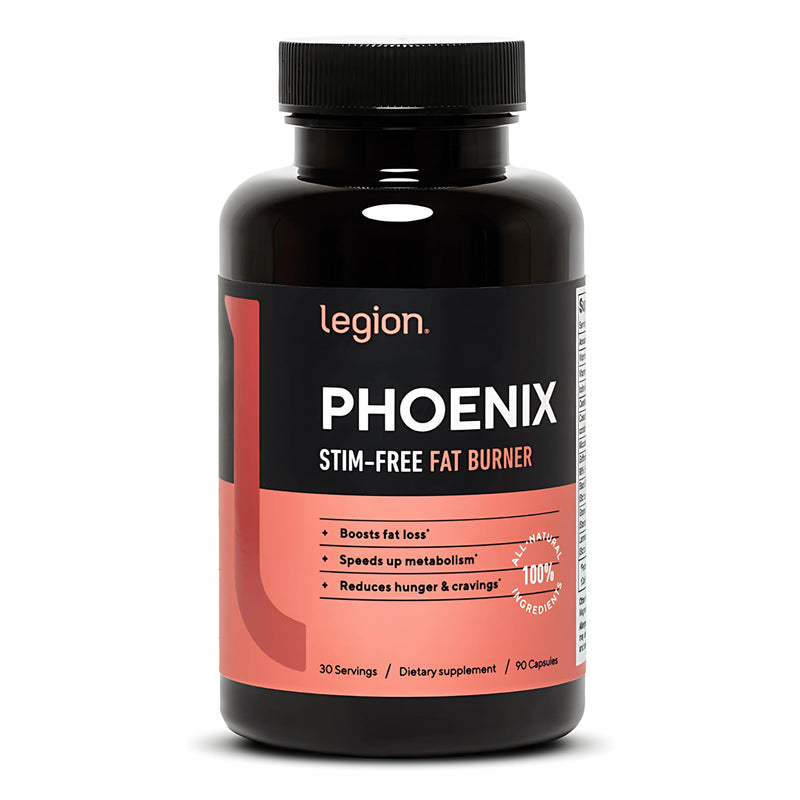 Legion Phoenix Thermogenic Fat Burners & Weight Loss Pills - 30 Serv, 90 Capsules Caffeine Free - BeesActive Australia
