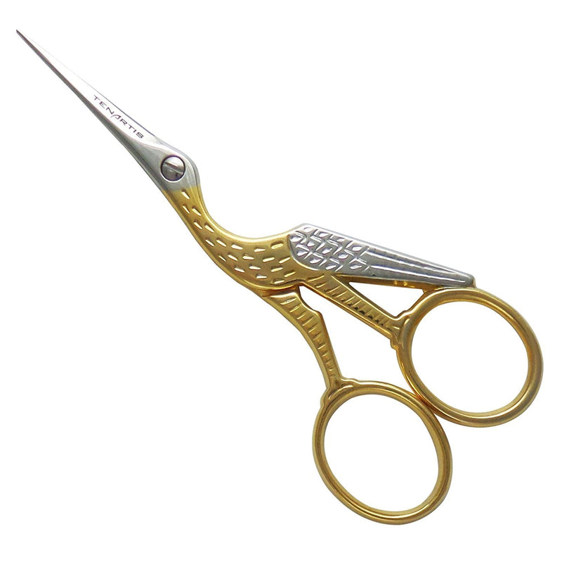 4.5 Inch Professional Stork Embroidery Scissors - Tenartis 152 Made in Italy 4.5 Inch - BeesActive Australia