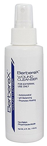 Antimicrobial Wound Cleanser for Cuts, Scrapes, Burns, Incisions, Piercing Aftercare, Wounds, Wound Care, First Aid Antiseptic Antibacterial Spray, Pressure Sore, Diabetic Ulcer - 4oz