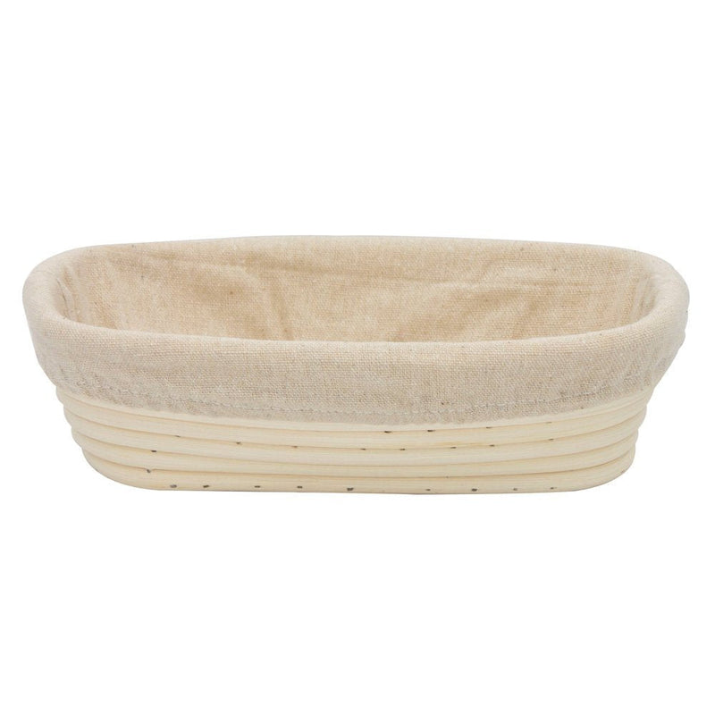 BetterJonny 9 inch Rectangle Banneton Bread Proofing Basket, Artisan Bread Dough Proofing Rattan Basket +Liner Combo for Professional and Home Bakers #14 Rectangle 9" (23x12.5x5.5cm) - BeesActive Australia