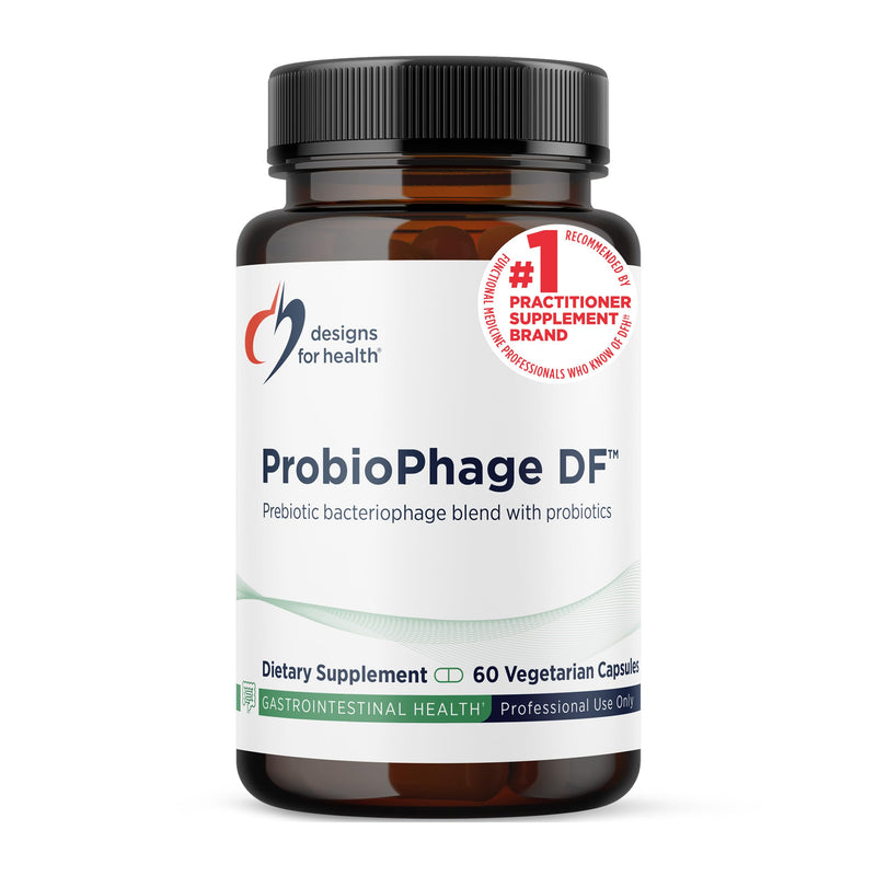 Designs for Health Probiophage DF - Bacteriophage Prebiotic + Probiotic Supplement - Probiotics for Digestion + Immune Support - Dairy Free Pre and Pro Biotics in Delayed Release Capsules (60 Count) | Prebiotic Bacteriophage Blend with Probiotics, For ...