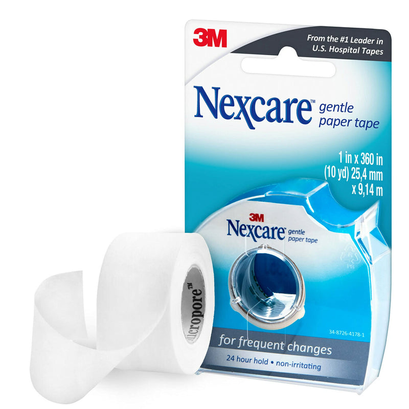 Nexcare Gentle Paper Tape Dispenser, Medical Paper Tape, Secures Dressings and Lifts Away Gently - 1 in x 10 Yds, 1 Dispenser - BeesActive Australia