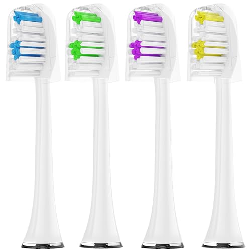 ACTEH Genuine JetWave & Sonic Edge Toothbrush Replacement Heads | Premium Original | Fits Acteh Sonic Edge & JetWave Toothbrushes White (Blue, Green, Purple, Yellow)