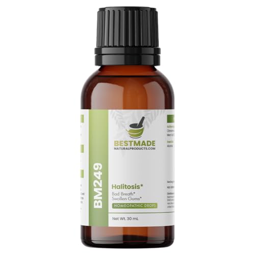Bestmade Natural Products Halitosis, Natural Remedy for Bad Breath BM249 - Helps Improve Oral Health, Reduce Smelly Breath & Restore Healthy Bacteria in The Mouth, 30 mL Drops Drop