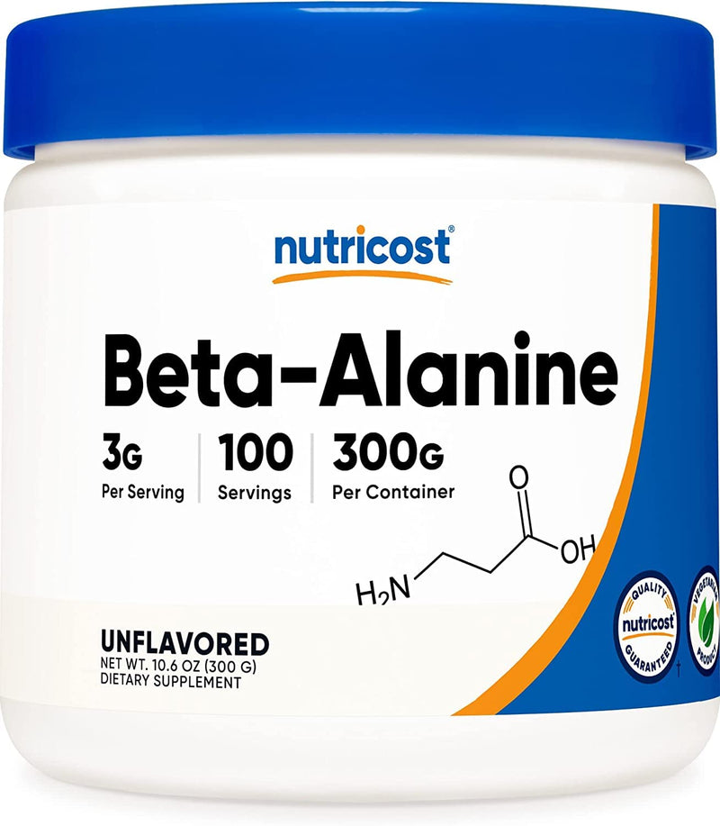 Nutricost Beta Alanine Powder 300 Grams (10.6oz) - 3 Grams Per Serving 10.6 Ounce (Pack of 1) - BeesActive Australia