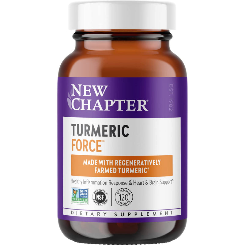New Chapter Turmeric Supplement, One Daily, Heart, Brain & Healthy Inflammation Support, Supercritical Turmeric Curcumin Means No Black Pepper Needed, Non-GMO, Gluten Free – 120 Count (4 Month Supply) 120 Count (Pack of 1) - BeesActive Australia
