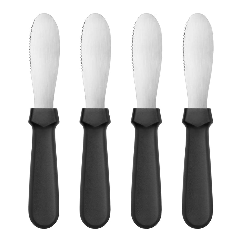 New Star Foodservice 43013 Plastic Handle Butter Spreader, 8.75-Inch, Black, Set of 4 - BeesActive Australia