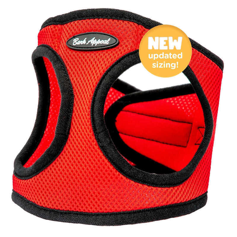 Bark Appeal Red Step-in Dog Harness for Small-Medium Pets – Updated Sizing, Re-Measuring is Essential – Soft Vest Harness – Anti-Choke with Adjustable Strap & Heavy Duty Clip – M M (15-17” Chest) - BeesActive Australia