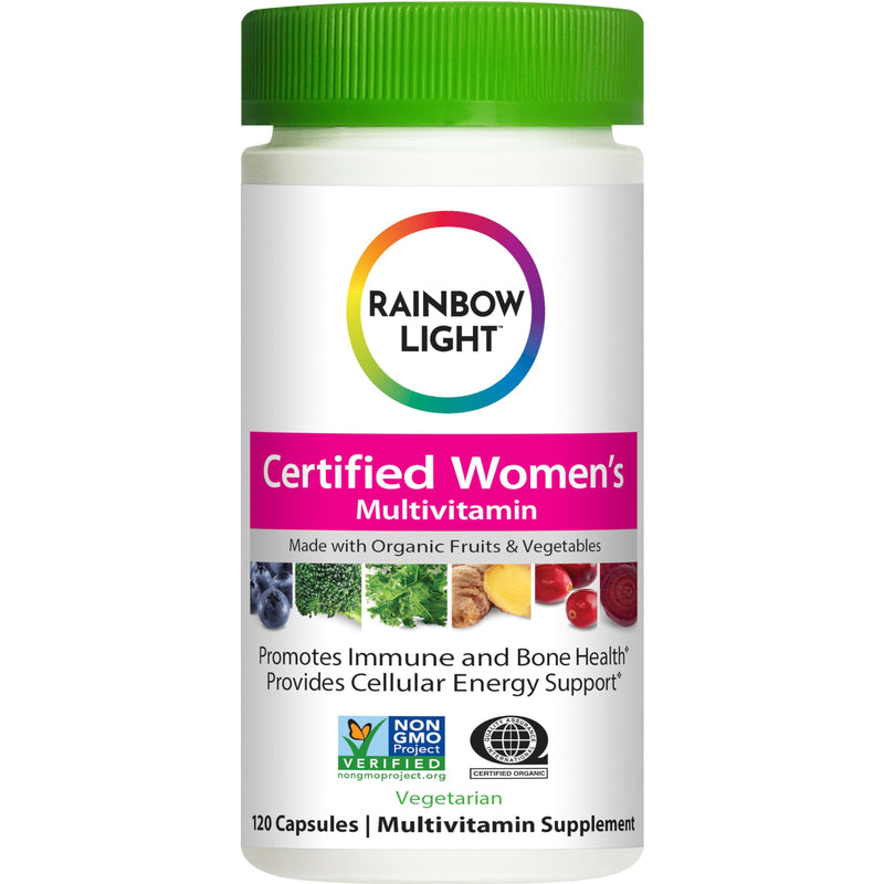 Rainbow Light Certified Womens Multivitamin, Multivitamin Supplement, 120 Caps (Pack May Vary) Certified Women's 120 Count (Pack of 1)