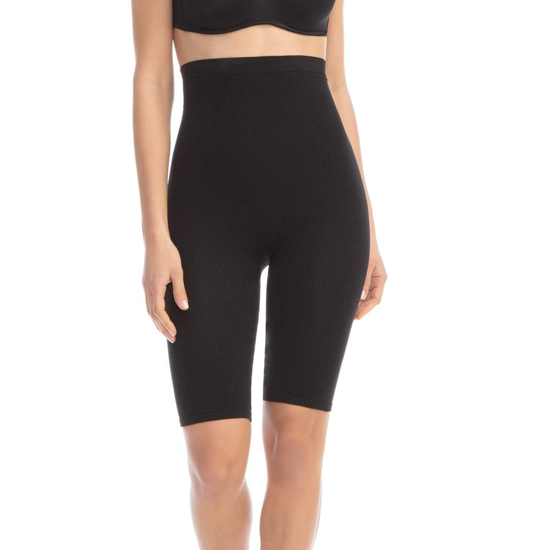Farmacell 113 Women's high-Waisted Anti-Cellulite Massage Shorts, 100% Made in Italy Small-Medium Black - BeesActive Australia