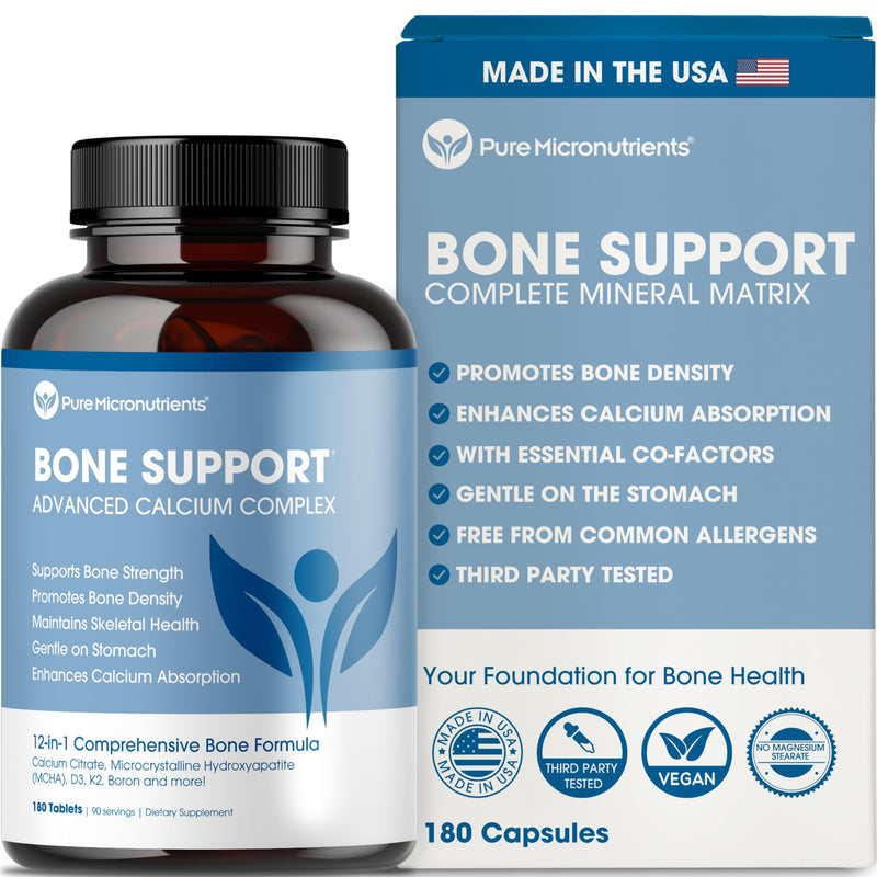 Calcium Supplement 1000mg with Vitamin D3, K2 & Magnesium, 180 Tablets | Calcium citrate & hydroxyapatite plus zinc for complete bone health in women & men 1