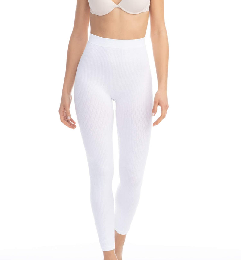 Farmacell 133 Women's high-Waisted Anti-Cellulite Massage Leggings, 100% Made in Italy Medium-Large White - BeesActive Australia