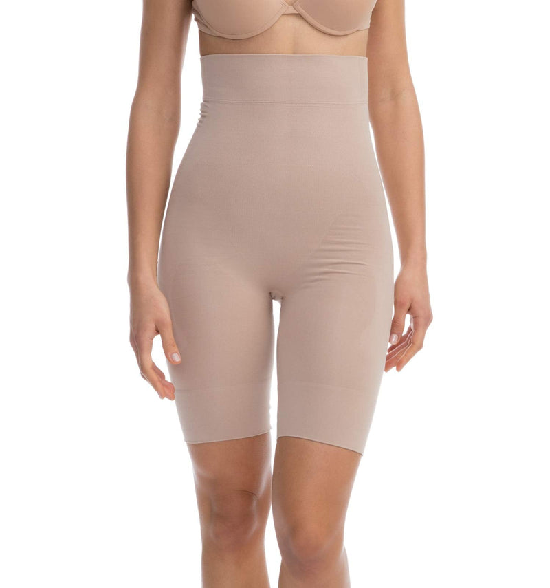 Farmacell Shape 603 Women's high-Waisted Shaping Control Shorts with Flat Belly Effect, 100% Made in Italy X-Large Nude - BeesActive Australia