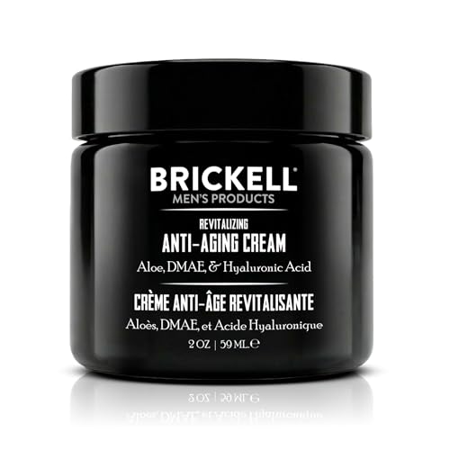 Brickell Men's Revitalizing Anti-Aging Cream For Men, Anti Wrinkle Night Face Cream To Reduce Fine Lines and Wrinkles, With Vitamin E, Jojoba Oil, and Hyaluronic Acid, 2 Ounce, Scented