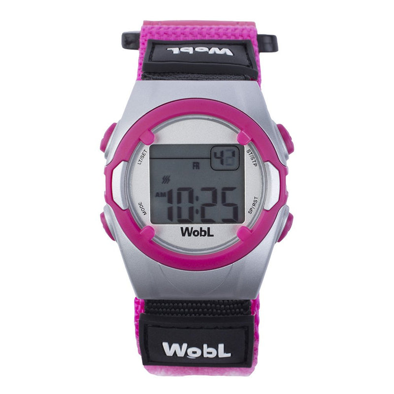 WobL Vibrating 8-Alarm & Repeating Countdown Timer Watch, Medication/Sports/Meetings/Potty Reminders, Pink - BeesActive Australia