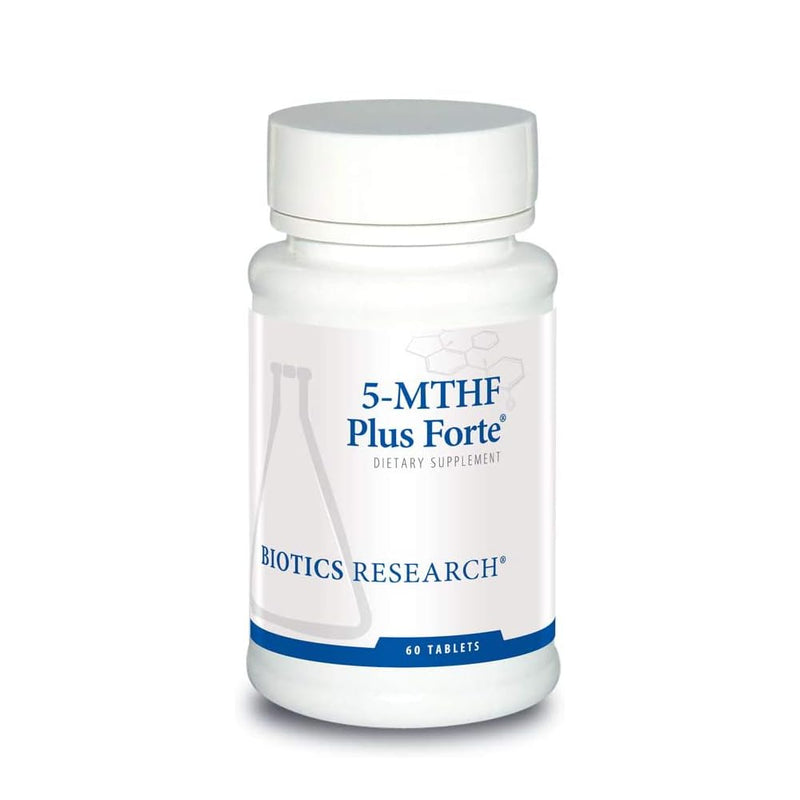 BIOTICS RESEARCH 5-MTHF Plus Forte - Brain Health Promotes Calm Relaxed Mood and Serotonin Production 60 Tablets