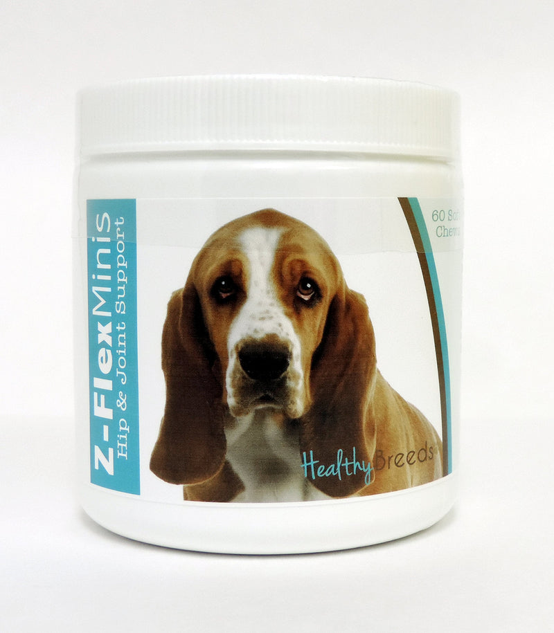 Healthy Breeds Basset Hound Z-Flex Minis Hip and Joint Support Soft Chews 60 Count - BeesActive Australia