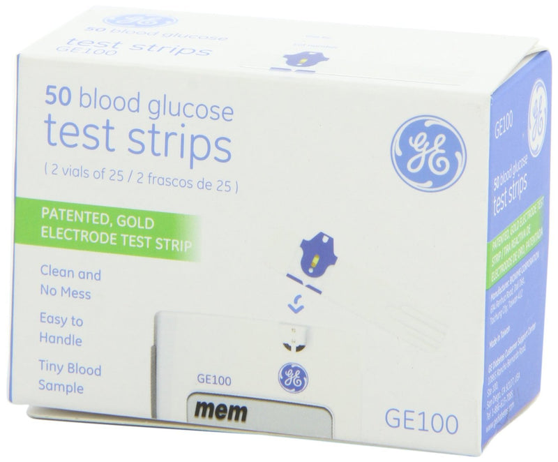 GE100 Blood Glucose Test Strips - 4/Boxes of 50 Strips = 200/Total Strips - BeesActive Australia
