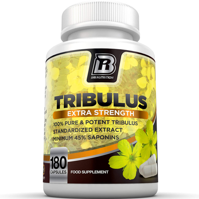 BRI Nutrition Tribulus Terrestris - 180 Count 45% Steroidal Saponins - Highest Purity On The Market - 1500mg Maximum Strength Bulgarian Tribulus - 90 Day Supply - BeesActive Australia