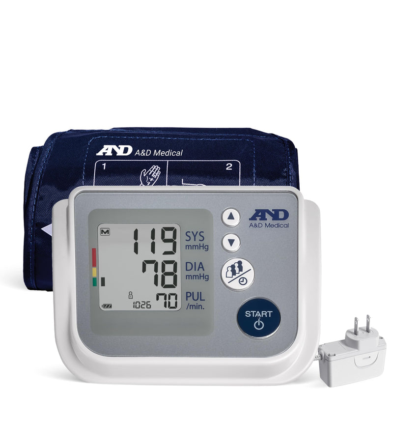 A&D Medical Multi-User Blood Pressure Monitor for Home Use UA-767FAC – Wide Range Cuff (8.6-16.5” / 22-42cm), Easy to Use, Adult Upper Arm, 60 Readings Per User (4 Users), AC Adapter, FSA/HSA Eligible Includes AC Adapter
