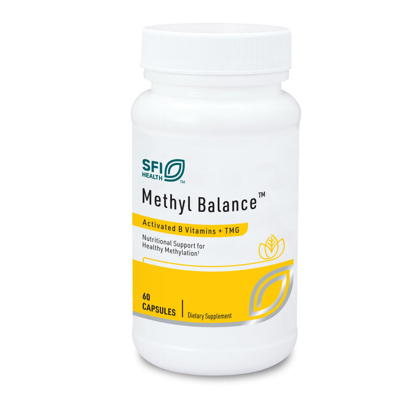Klaire Labs SFI Health Methyl Balance, 60 Capsules | Support Healthy Energy Levels, Activated Vitamin B + Trimethyglycine Supplement, Metafolin Methyl Folate, Betaine TMG