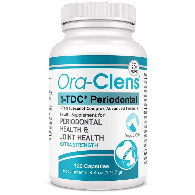 1-TDC Periodontal Supplement ES for Dog & Cat, Supports Oral, Hip & Joint Health, Muscle & Stamina Recovery, Skin & Coat Health, 120 Capsules 1-PACK 120 caps - PawsPlanet Australia