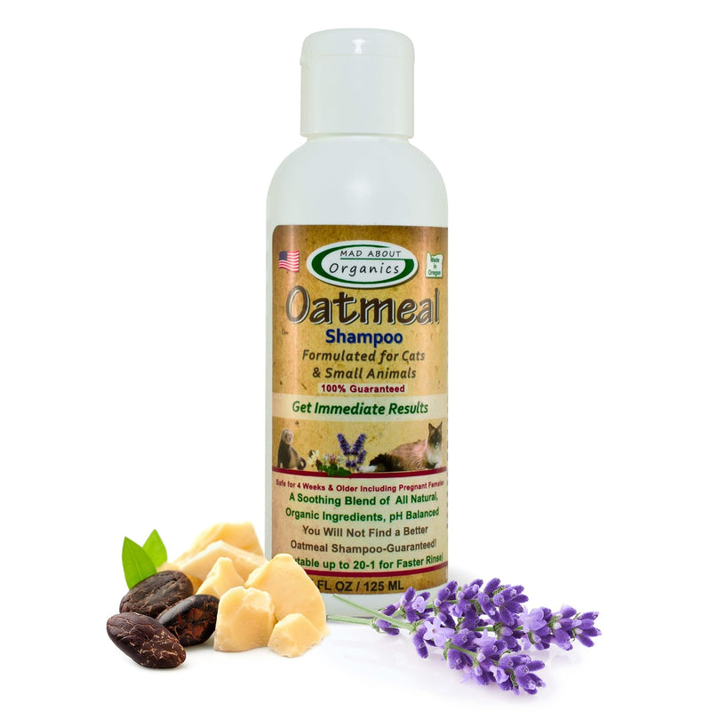 Cat Oatmeal Shampoo - Gentle, Moisturizing Small Pet Wash for Sensitive Skin, 4oz - BeesActive Australia