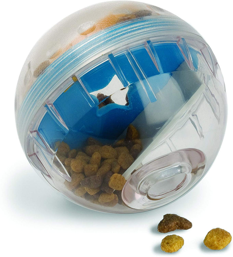 Pet Zone IQ Treat Ball Dog Treat Dispenser Toy Ball Interactive Dog Toy - 4" Dog Food Toy Stimulation, Slow Feeder 4 inch (Pack of 1) - BeesActive Australia