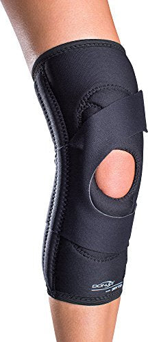 DonJoy Lateral J Knee Brace with Hinges Supports Patella Tracking, Dislocation, Misalignment & Chondromalacia – Drytex Material Left Leg, Medium Drytex w/o Hinge