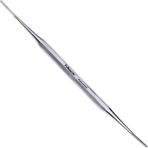 Ingrown Toenail File – Dual-Sided Straight & Curved, Fine Point, Surgical Stainless Steel Nail Care Tool for Ingrown Toenails, Pedicure & Manicure, Foot Care & Pain Relief
