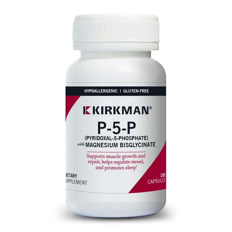 Kirkman Vitamin B-6 50 mg - Hypoallergenic || 100 Vegetarian Capsules || Gluten/Casein Free || Tested for More Than 950 Environmental contaminants.