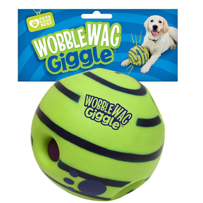 Wobble Wag Giggle Ball, Interactive Dog Toy, Fun Giggle Sounds When Rolled or Shaken, Pets Know Best, As Seen On TV Original - BeesActive Australia