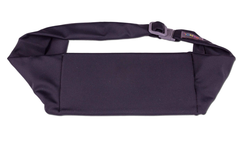 BANDI Running Belt for Women – Waist Fanny Pack Hands Free Way to Carry Phone, Passport, Keys, ID, Money & Everyday Essentials Made in the USA Black Solid Pocketed Belt (28"-42")