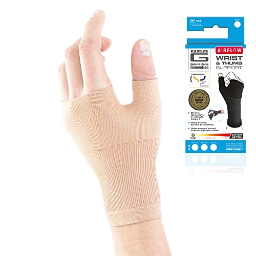 Neo-G Wrist and Thumb Support for Arthritis, Joint Pain, Tendonitis, Sprain - Wrist Brace Wrist Compression Hand Support - S - Beige Small