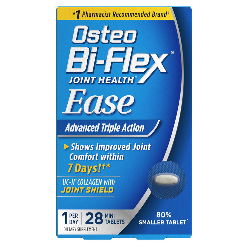 Osteo Bi-Flex Ease Mini Tablet Triple Action UC-II Collagen Supplement | With Vitamin D, Improve Joint Function, Strength, Flexibility, Mobility, 28 Mini Tabs 28 Count (Pack of 1)