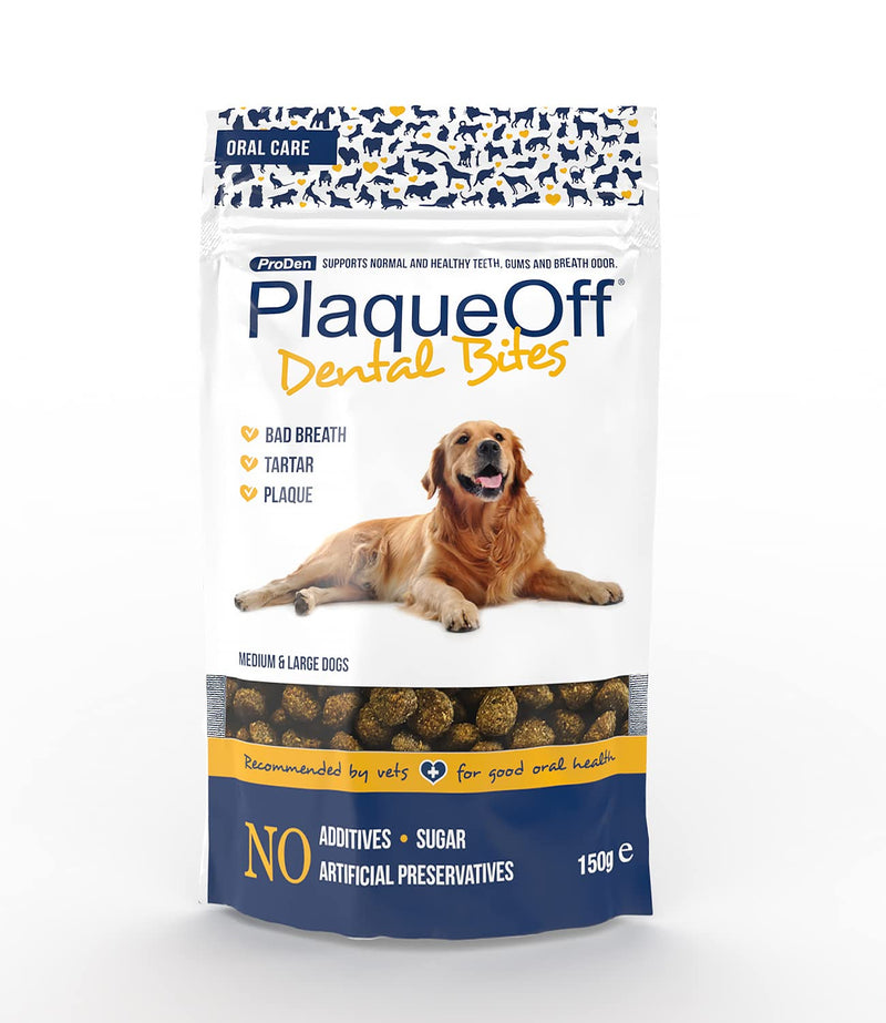 Proden Plaqueoff Dental Bites Dog, 150 G - PawsPlanet Australia