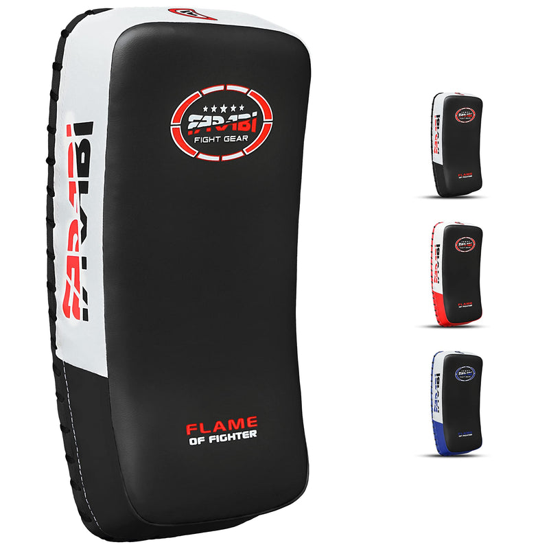 Farabi Thai Pad Training Kick Pad Curved Coaching Pad Kicking Mix Martial Arts x 1 Single Unit Black