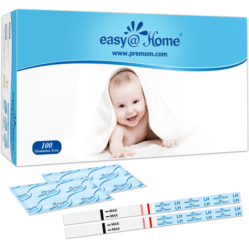 Easy@Home Ovulation Test Strips (100-pack) Value Pack, Reliable Ovulation Preditor Kit and Fertility Test, 100 Tests 100 Count (Pack of 1) - BeesActive Australia