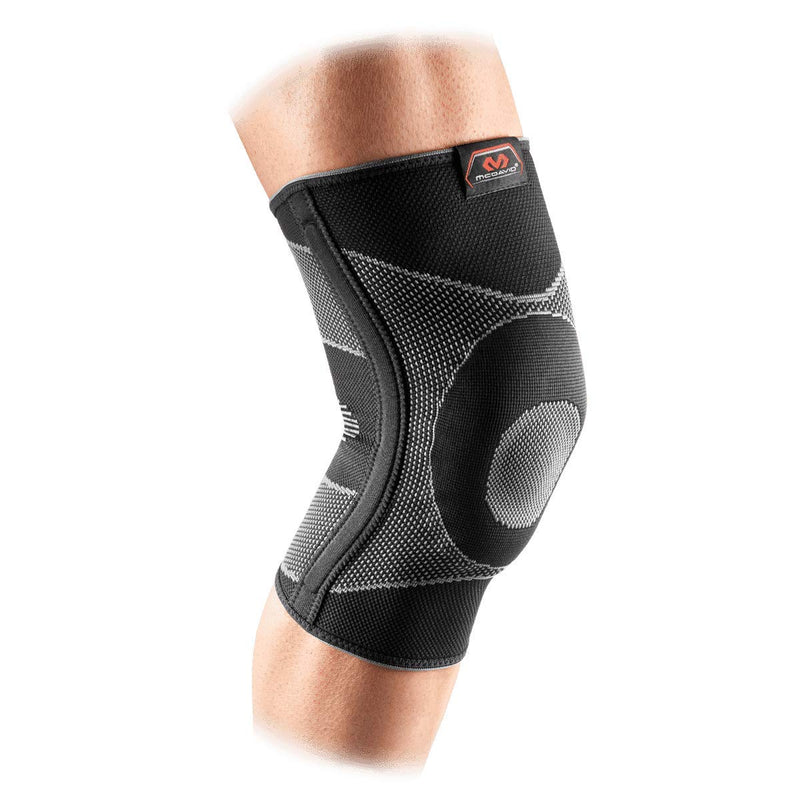 McDavid Elastic Compression Knee Sleeve with Gel Pad. 4-Way Elastic Brace with Strays. For Stability, Recovery, Injury, Walking, Running Pain. Left and Right Leg. Patella Support. X-Large