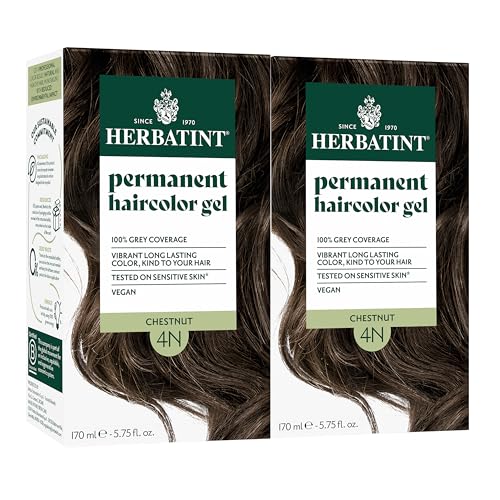 Herbatint 4N Chestnut Brown Permanent Hair Dye, Women's Hair Color, 2 Pack 5.75 Fl Oz (Pack of 2)