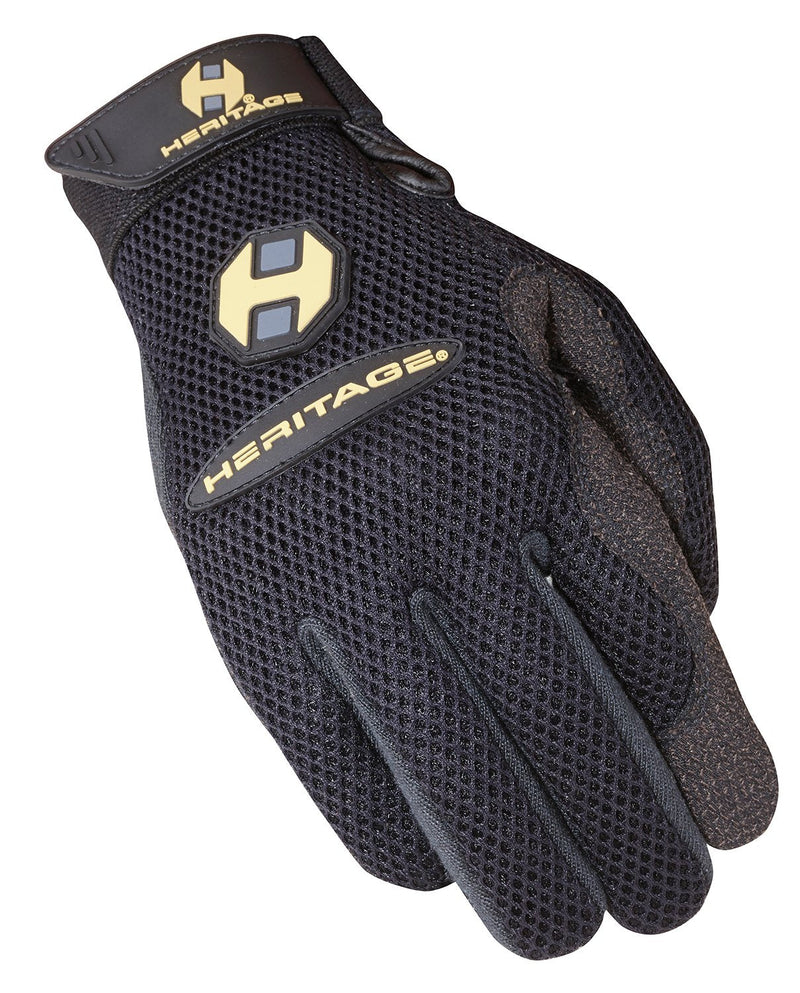 Heritage Air-Flow Roping Gloves-05 10 Black - BeesActive Australia